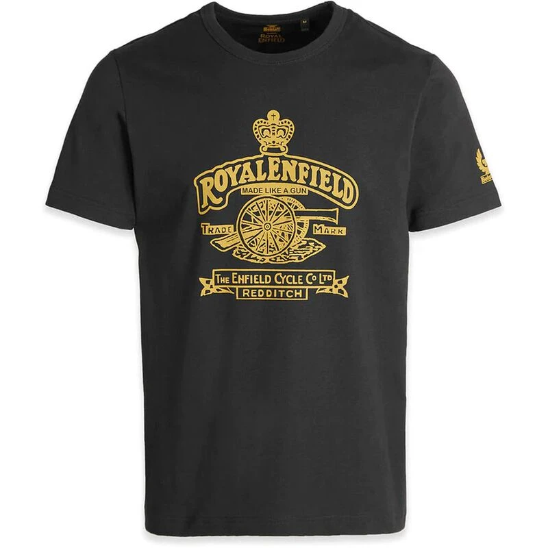 Belstaff Mens Canon Royal Enfield T-Shirt (Black) | Sportpursuit.com