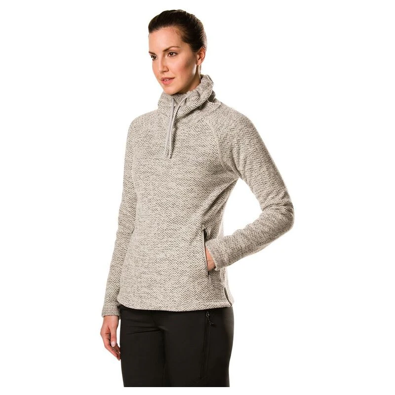 Berghaus Womens Canvey Fleece Top Jet Black Silver Birch Sportpurs