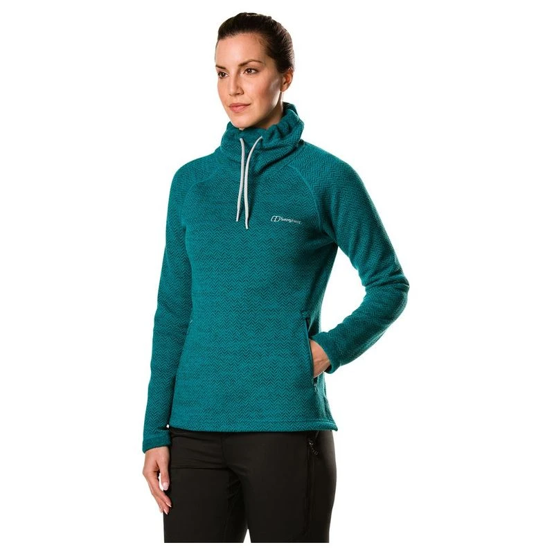 Berghaus Womens Canvey Fleece Jet Black Tahitian Tide Sportpursuit