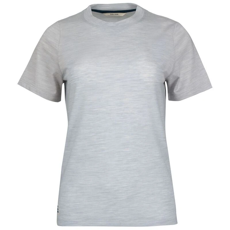 Bølger Womens Tustna Merino Blend T-Shirt (Cloud Grey Melange) | Sport