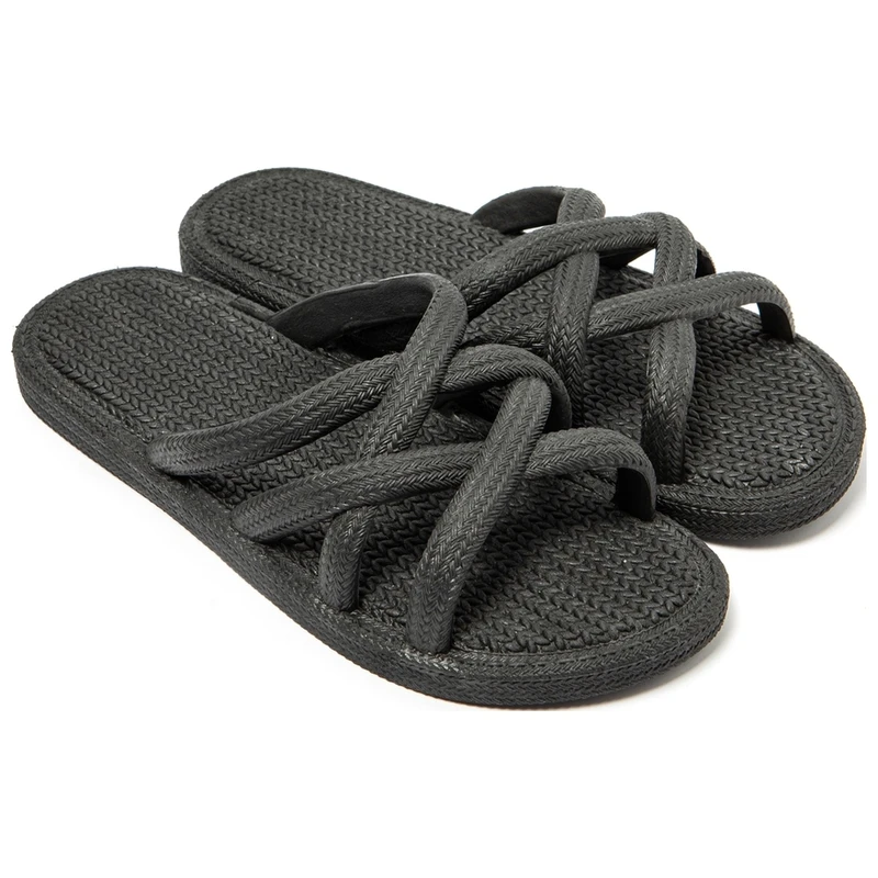 Brasileras Womens Gezer Mersin Flip Flops Black Sportpursuit