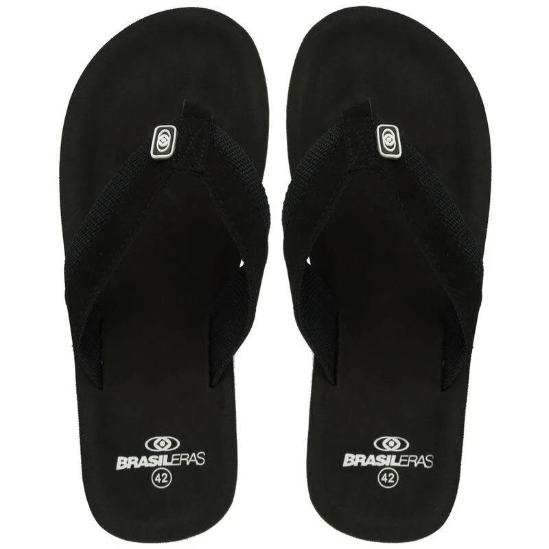 Brasileras Mens Track 100 Flip Flops Black Eurosportshop