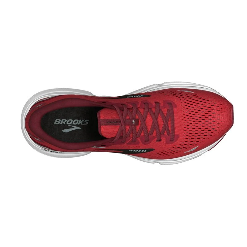 Brooks Mens Ghost 15 Running Shoes Red Blue Haze White Sportpursui