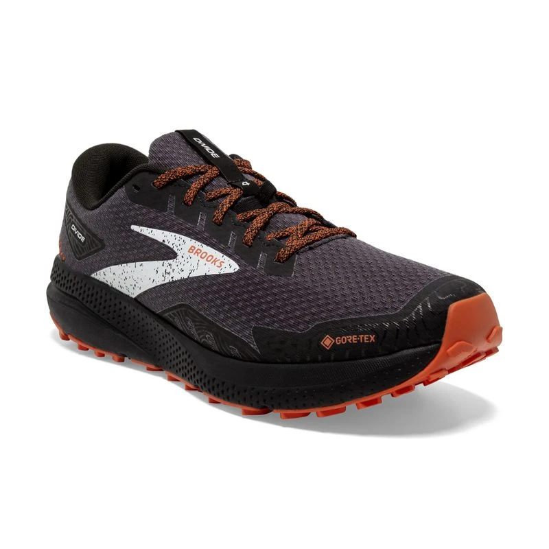 Brooks Mens Divide 4 GTX Trail Running Shoes Black Firecracker Blue