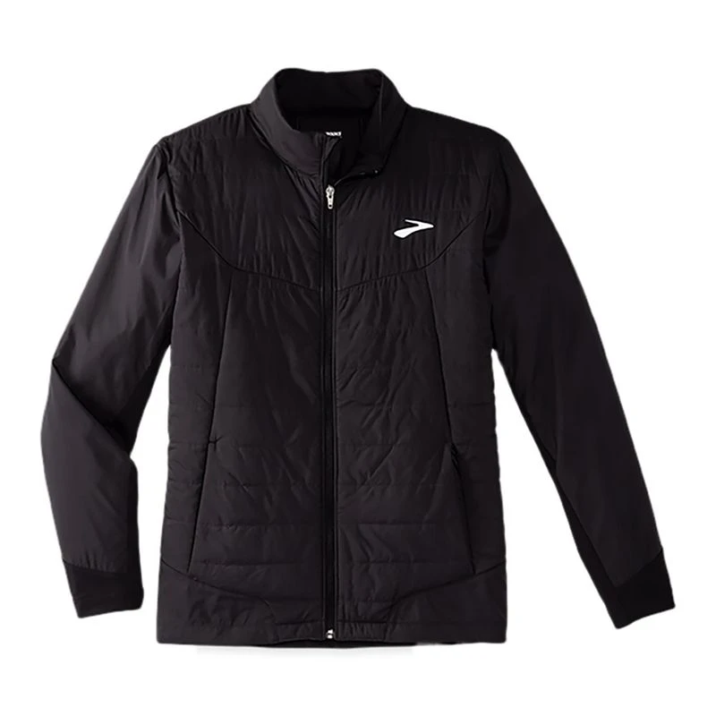 Brooks Mens Shield Hybrid Jacket Black Sportpursuit