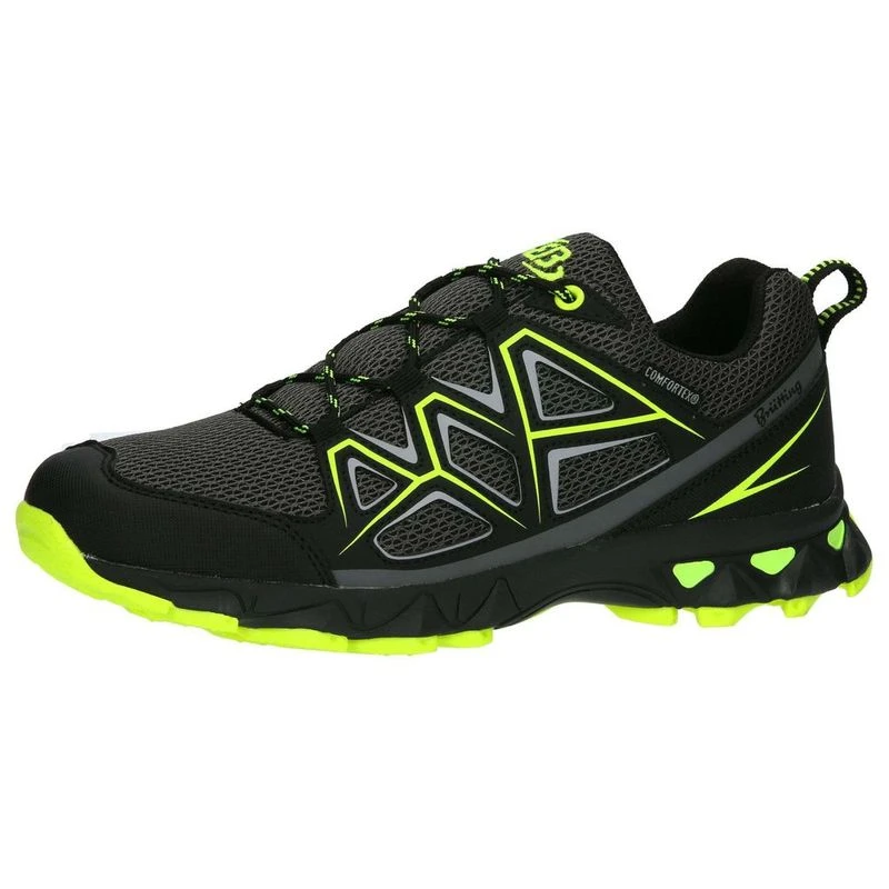 Brutting Power Hiking Shoes Black Grey Lemon Sportpursuit