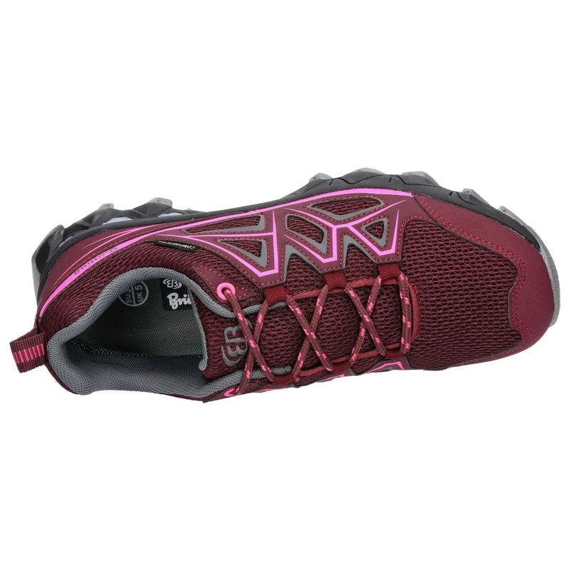 Brutting Womens Power Hiking Shoes Burgundy Grey Pink Sportpursuit