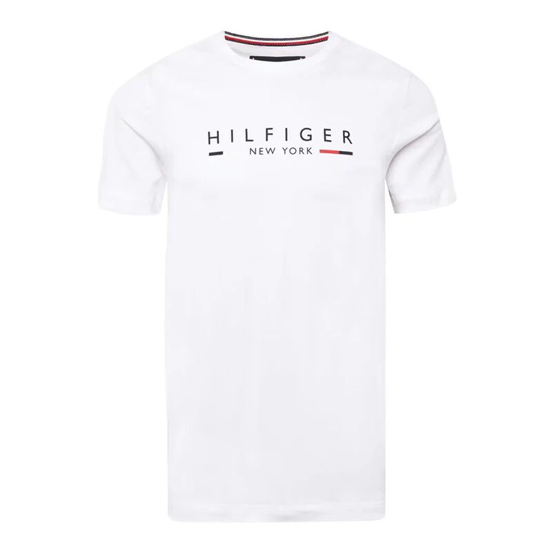 Tommy Hilfiger MW0MW29372 YBR Heren T shirt Wit privatesportshop.n