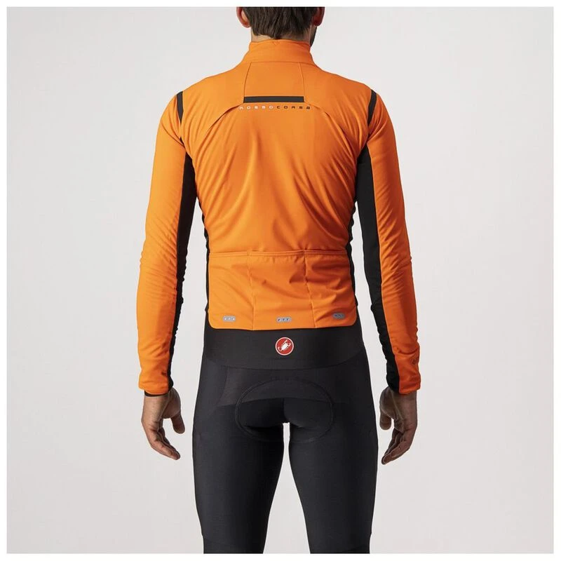 Castelli Mens Alpha Ros Windproof Jacket (Brilliant Orange/Black-Pro
