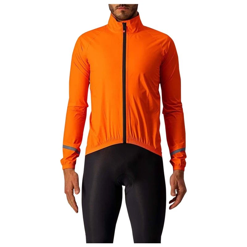 Castelli Mens Emergency 2 Rain Jacket Brilliant Orange Sportpursui