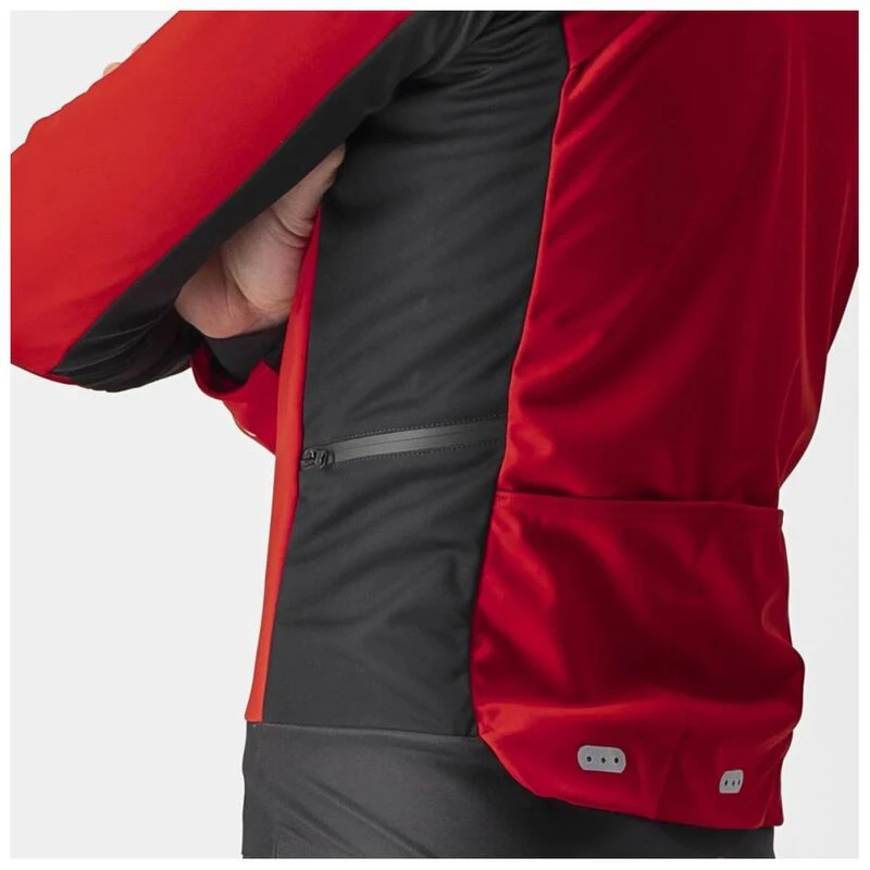 Castelli Mens Alpha Ros 2 Jacket (Red/Silver Reflex/Dark Grey) | Sport