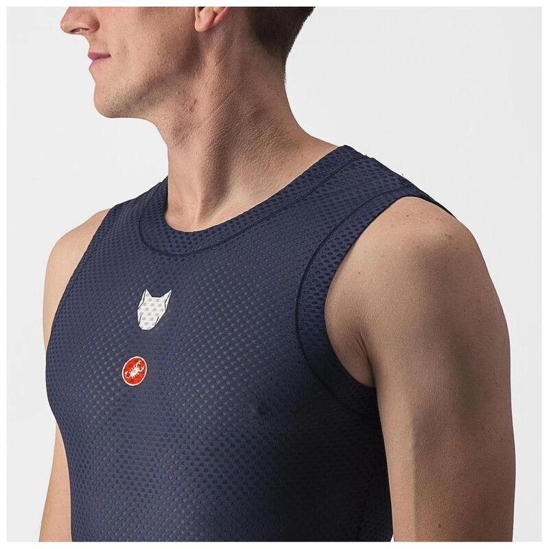 Castelli Mens Quick Step Pro Mesh Sleeveless Baselayer Belgian Blue
