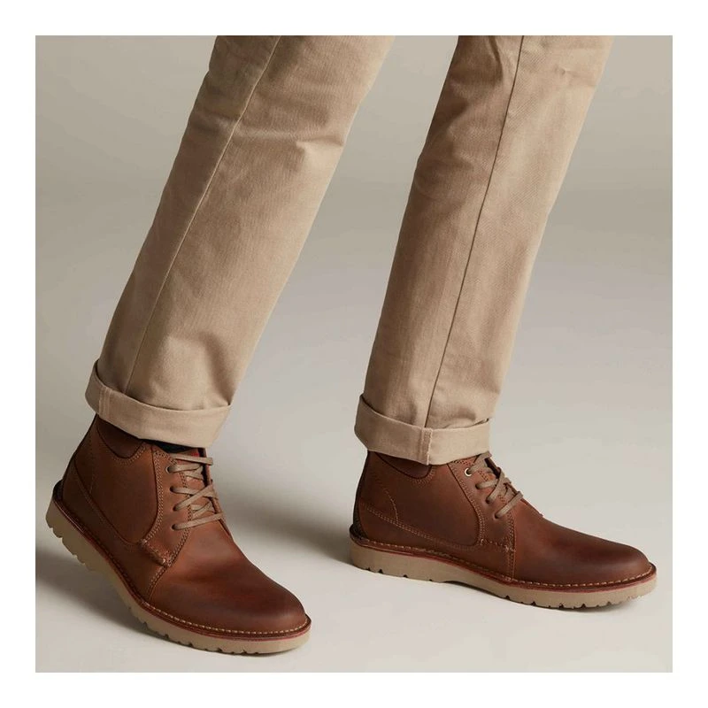 Clarks Mens Vargo Mid Casual Boots Brown Sportpursuit