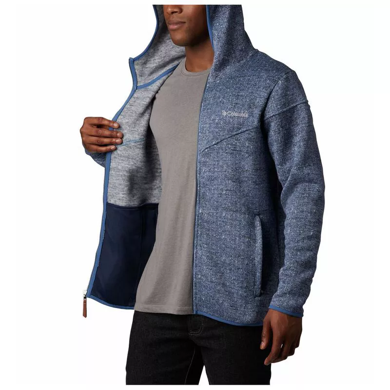 ColumbiaWH Mens Boubioz Hooded Fleece Jacket Scout Blue Sportpursu