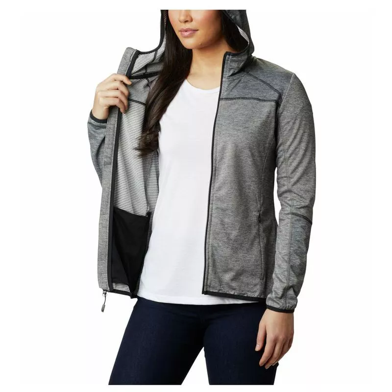 Columbia Womens Baker Valley Hooded Fleece Jacket Charcoal Heather