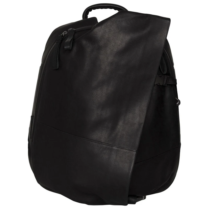 Cote & Ciel Isar Alias Leather Backpack (Agate Black) | Sportpursuit.c