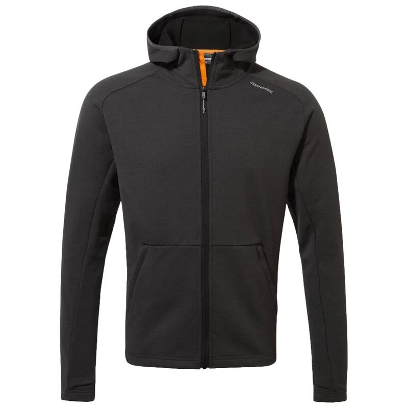Craghoppers Mens Dynamic Pro Hooded Fleece Jacket (Black Pepper Marl)
