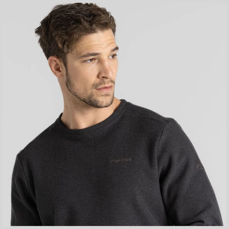 Craghoppers Mens Langdon Crew Neck Fleece Pullover (Black Pepper) Sp