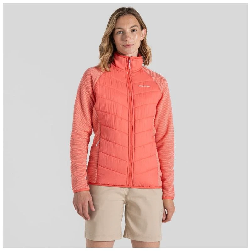 Craghoppers Womens Carmela Hybrid Jacket Deep Coral Sportpursuit.c