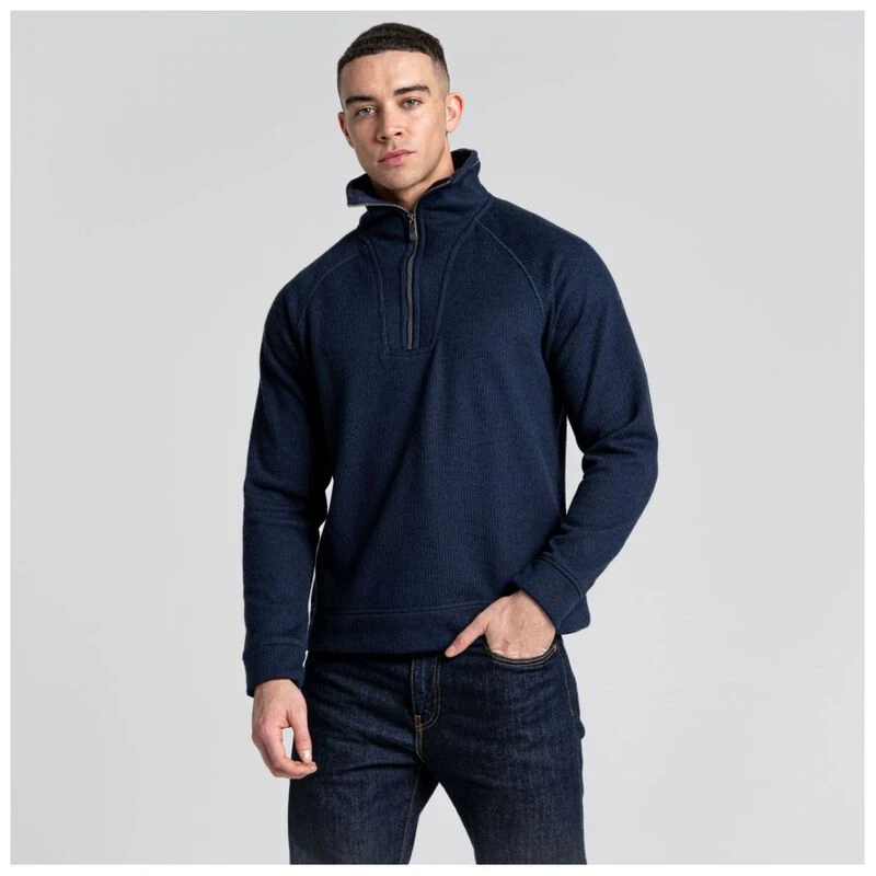 Craghoppers Mens Logan Half Zip Jacket Blue Navy Marl Sportpursuit