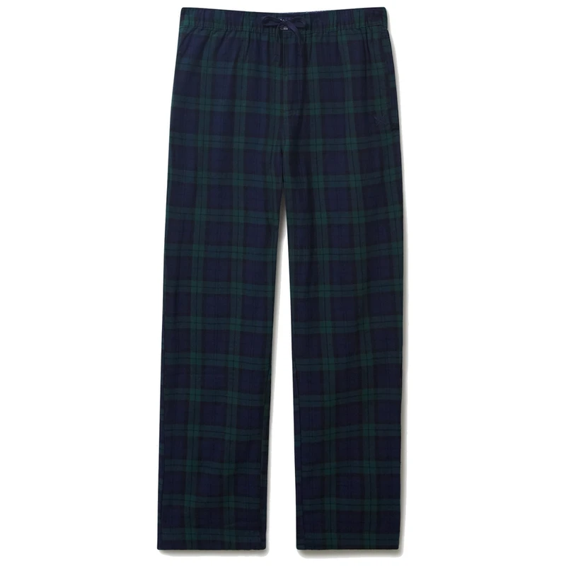 Crew Clothing Co. Mens Flannel Check Trousers (Navy/Green) | Sportpurs