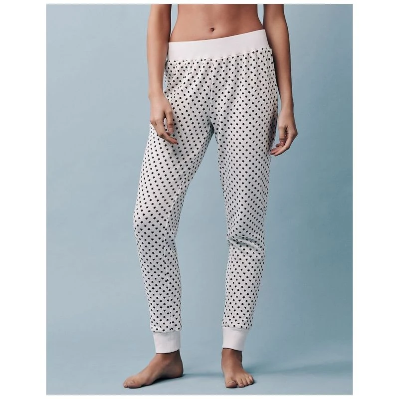 Crew Clothing Co. Womens Star Pyjama Bottoms White Navy Sportpursu