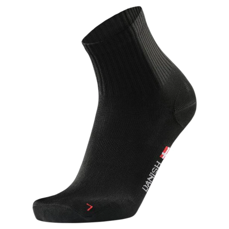Danish Endurance Quarter 3 Pack Socks (Black)