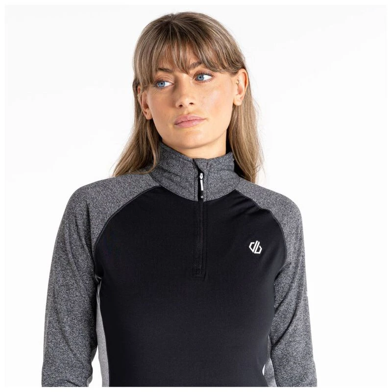 Dare2B Womens Involved II Stretch Half Zip Pullover (Black/Charcoal Gr