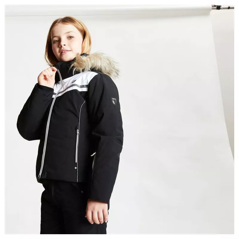 Dare2B Kids Estimate Jacket Black White Sportpursuit