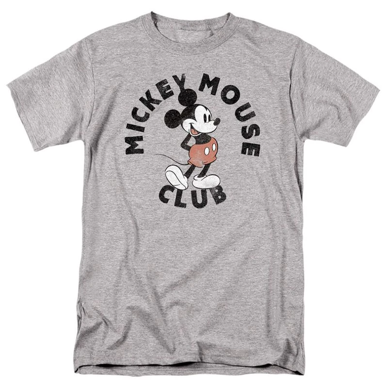 Disney Mens Mickey Mouse Club T Shirt Grey Heather Sportpursuit
