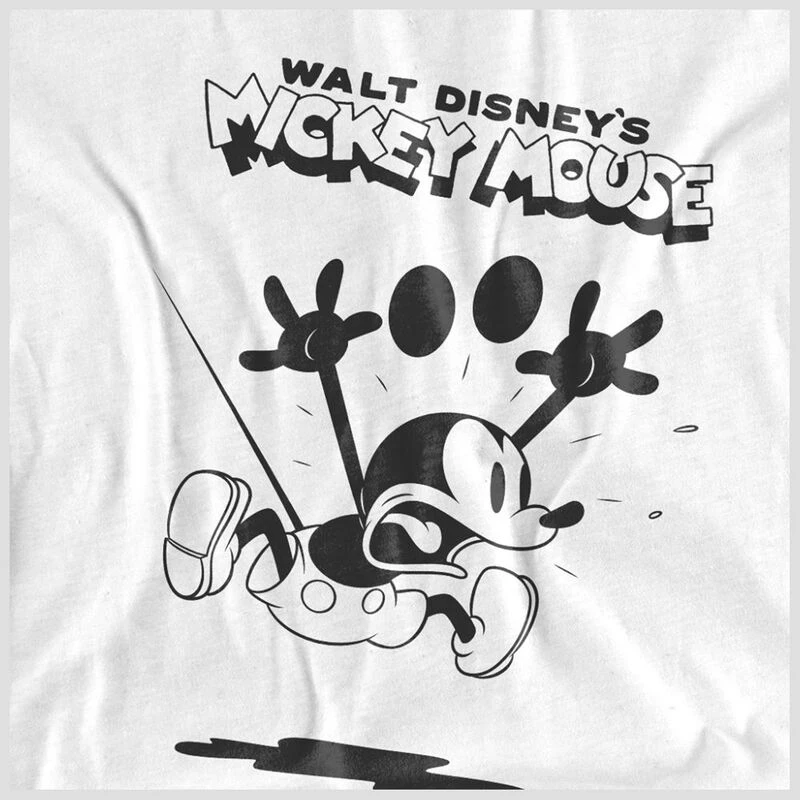 Disney T Shirt Mickey Surprised Homme Blanc privatesportshop