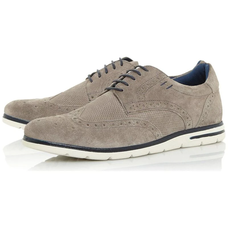 Dune Mens Barry Lace Up Brogues Grey Sportpursuit