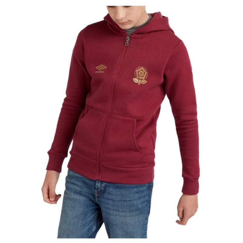 England Rugby Kids RFU 150 Hoodie (New Claret) | Sportpursuit.com