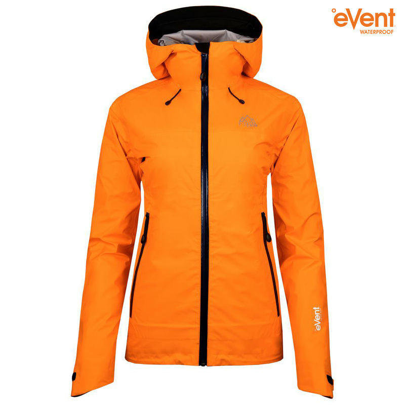Fjern Womens Skjold Packable Waterproof Jacket (Sunshine/Navy) | Sport