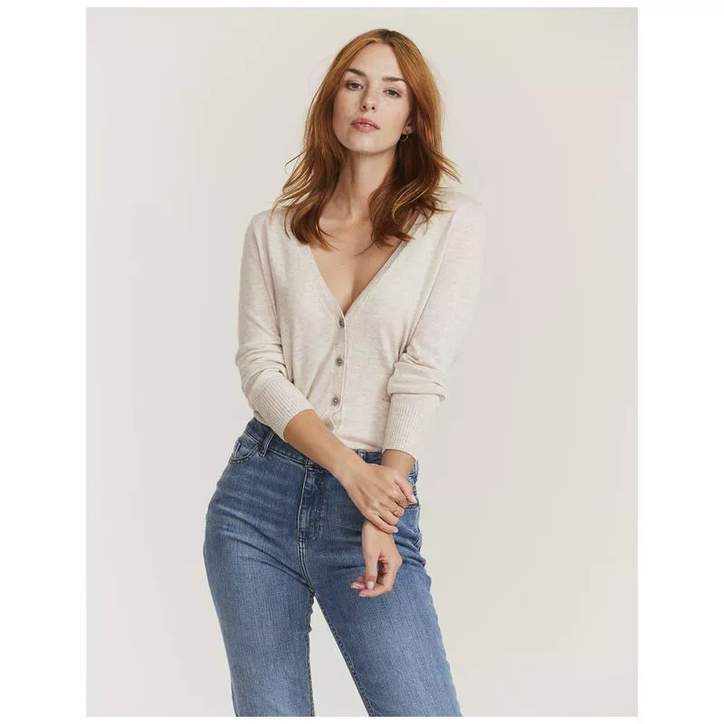 Fat Face Womens Lizzie Cardigan Oatmeal Sportpursuit