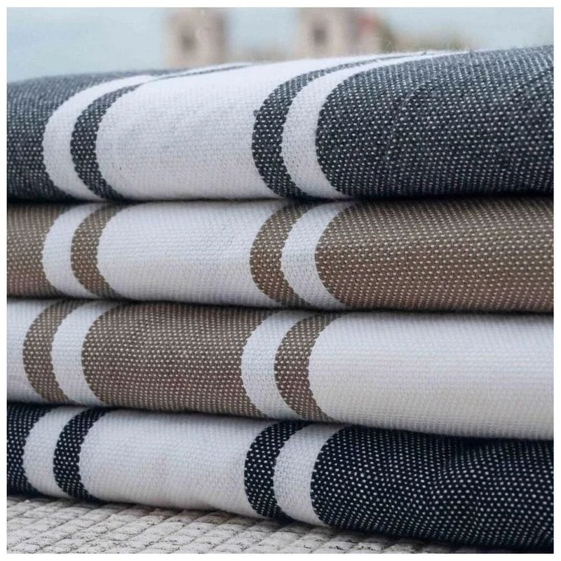 Febronie Fouta St Tropez Hammam Towel Light Taupe White Sportpursu