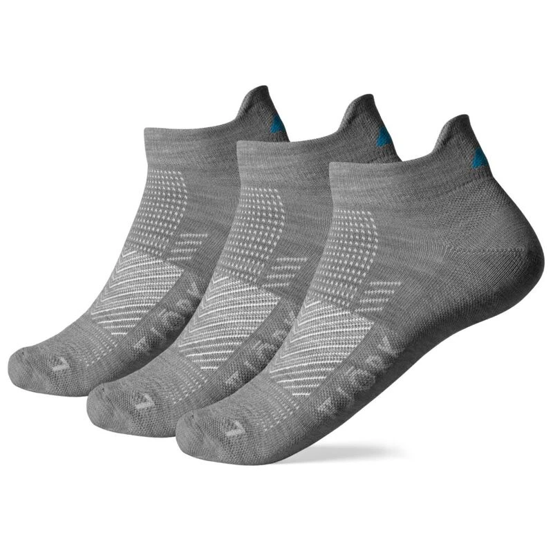 Fjork Low Cut Merino Blend Socks (3 Pack - Grey) | Sportpursuit.com
