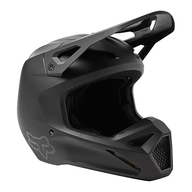 Fox V1 Matte Black Motorbike Helmet Black Sportpursuit