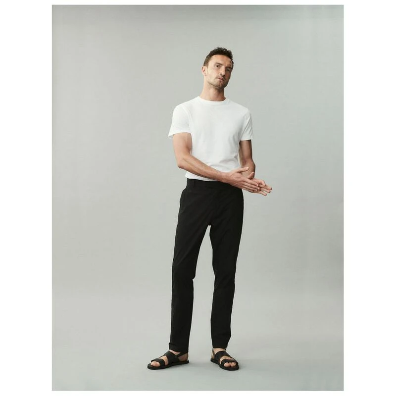 Frescobol Carioca Mens Tropical Cotton Tailored Trousers (Black)