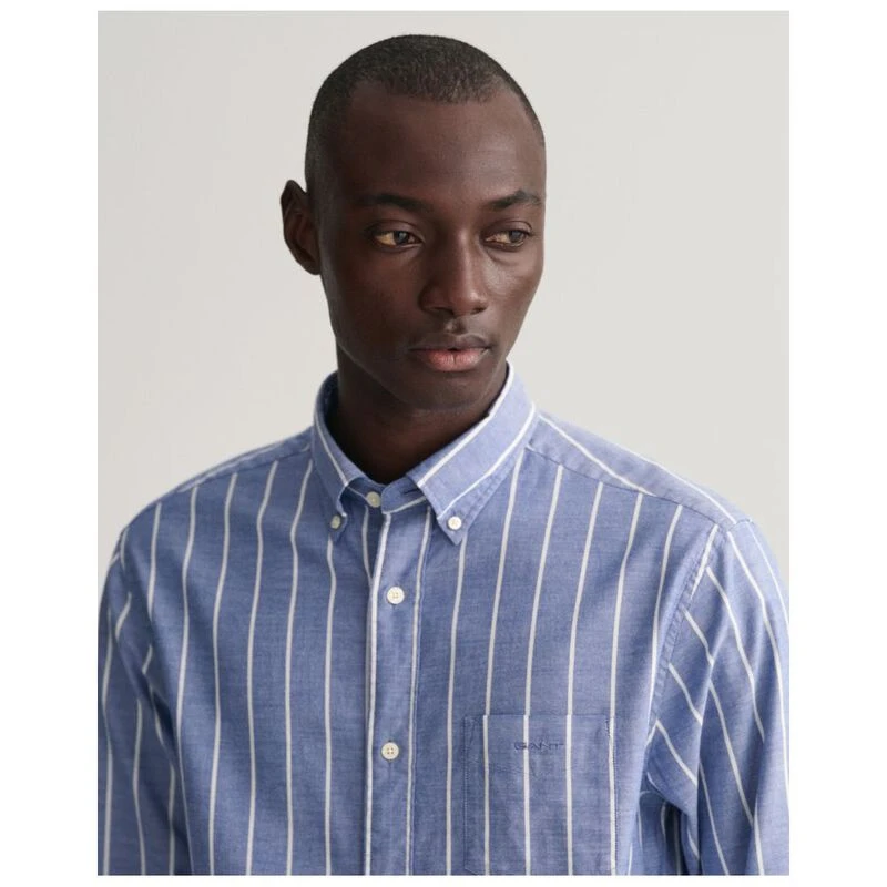 Gant Mens Oxford Stripe Shirt (College Blue)