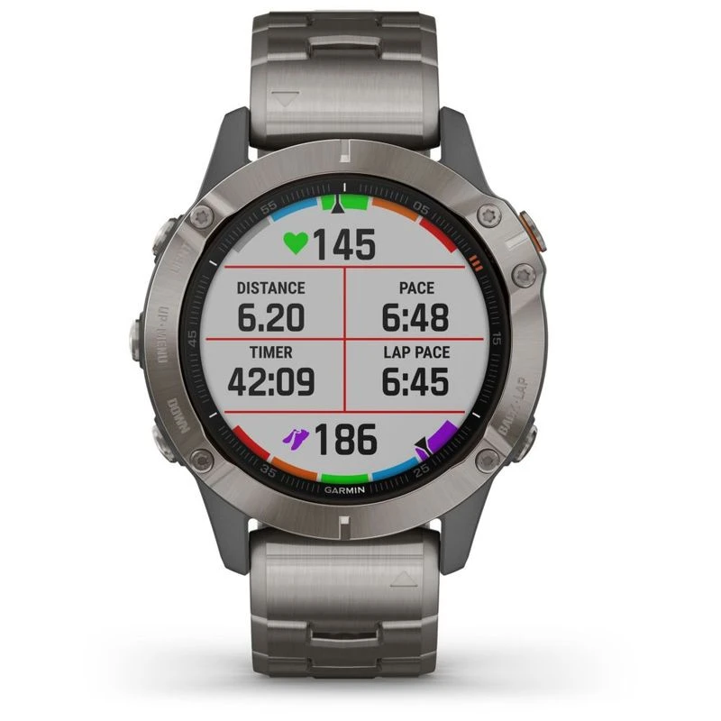 Garmin fenix 6 Pro Sapphire Titanium Watch Titanium Grey Sportpurs