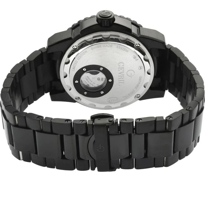 Gevril Mens Seacloud Watch Black Black Sportpursuit