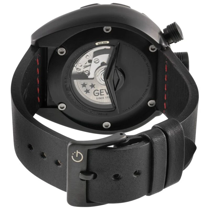 Gevril Mens Canal Street Watch (Black/Blue)