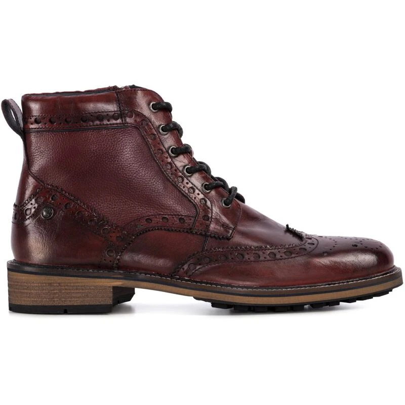Mens lace 2024 up brogue boots