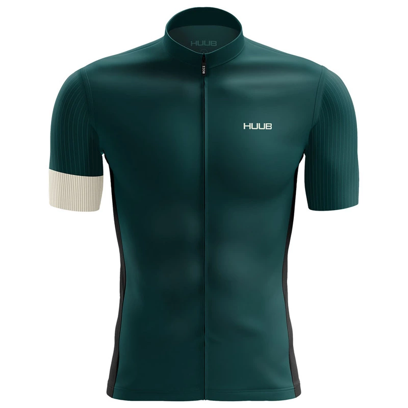 HUUB Mens Iron Short Sleeve Jersey (Forest Green/Cream) | Sportpursuit
