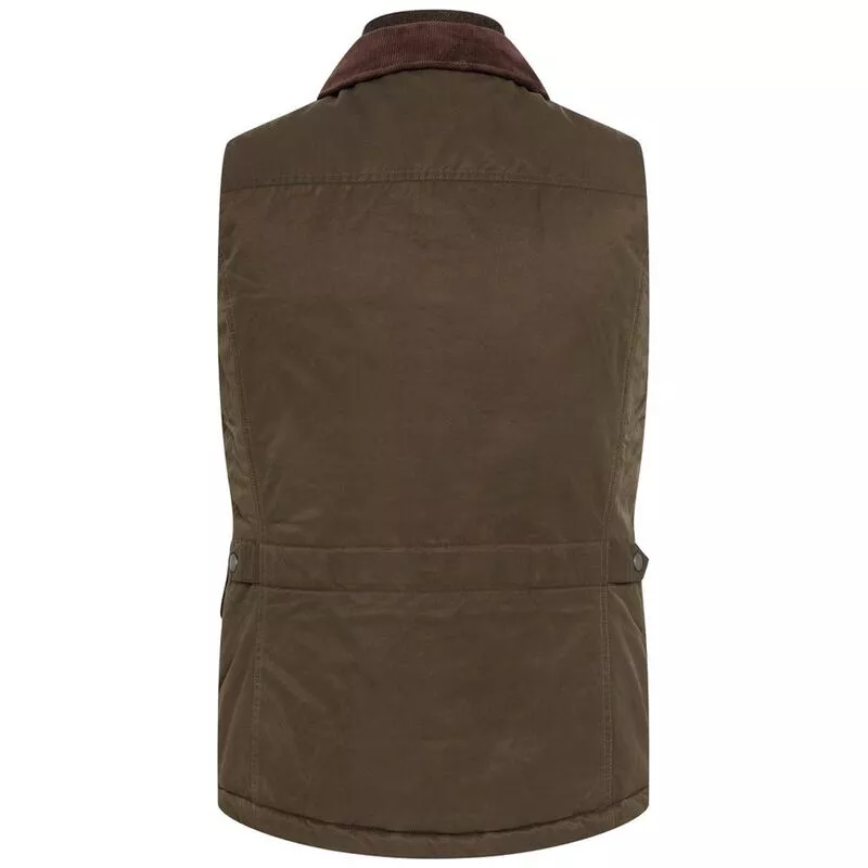 Hackett Mens Wax Cotton Gilet Olive Sportpursuit