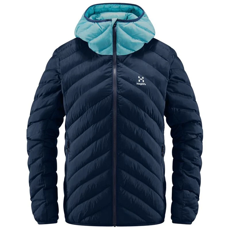 Haglofs Womens Sarna Mimic Hooded Jacket Tarn Blue Frost Blue Spor