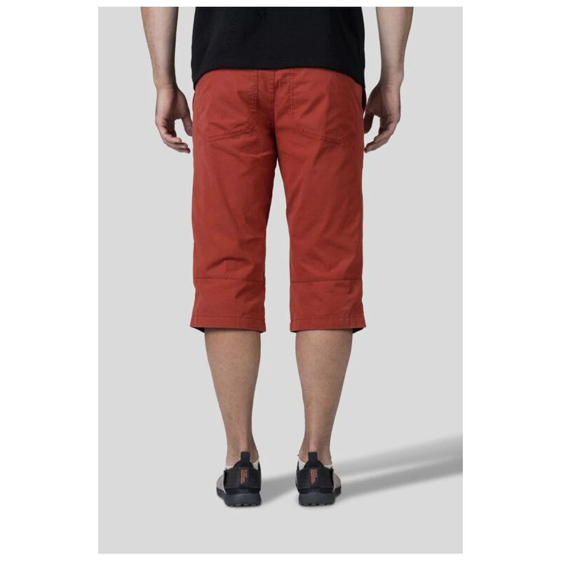 Red three quarter length trousers online