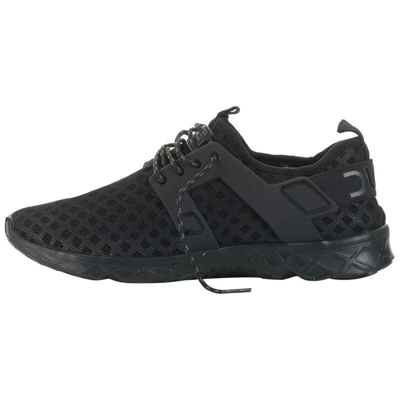 Hey Dude Womens Mistral Total Shoes (Black Airflow Mesh)