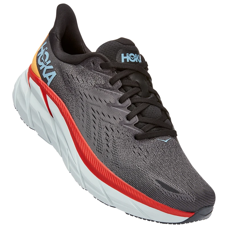 Hoka One One Mens Clifton 8 Wide Shoes Anthracite Castlerock